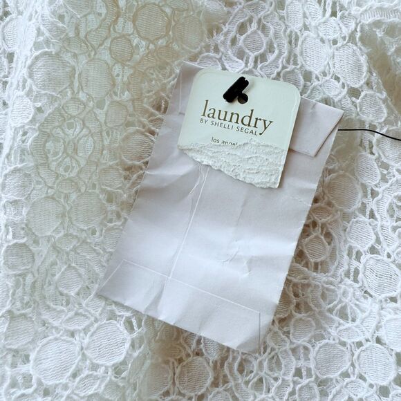 NWT Imperfect Laundry by Shelli Segal Lace Overlay 3/4 Bell Sleeve Dress Size 8 - Picture 5 of 12